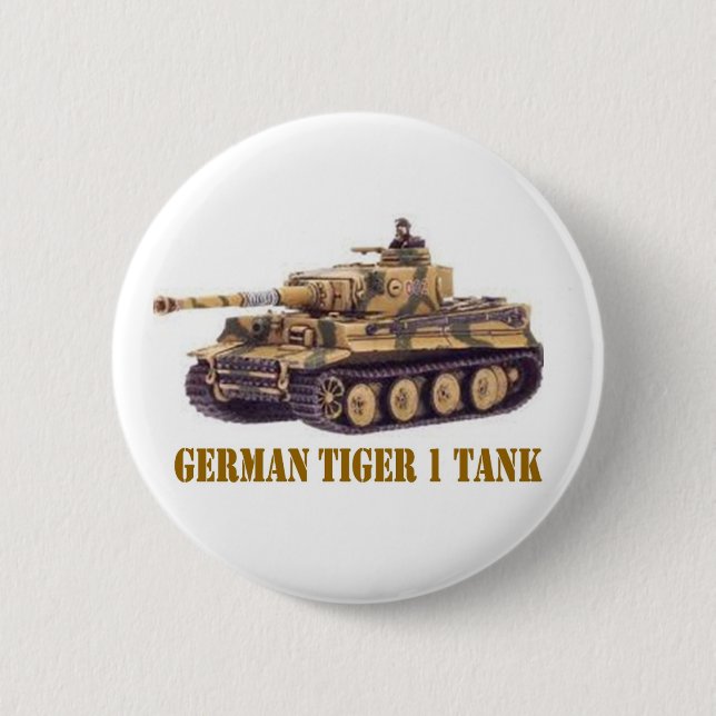 GERMAN TIGER 1 TANK 6 CM ROUND BADGE (Front)