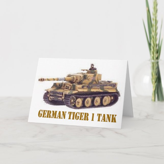 GERMAN TIGER 1 TANK CARD (Front)