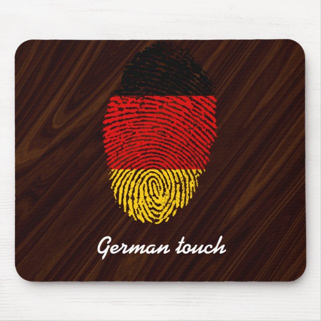 German touch fingerprint flag mouse pad (Front)