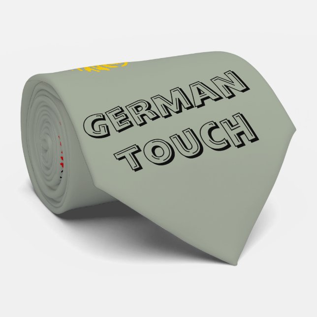 German touch fingerprint flag tie (Rolled)