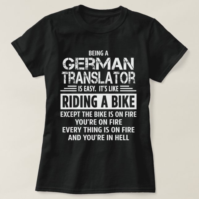German Translator T-Shirt (Design Front)