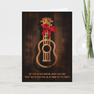 German Ukulele "Merry Christmas Card" Holiday Card