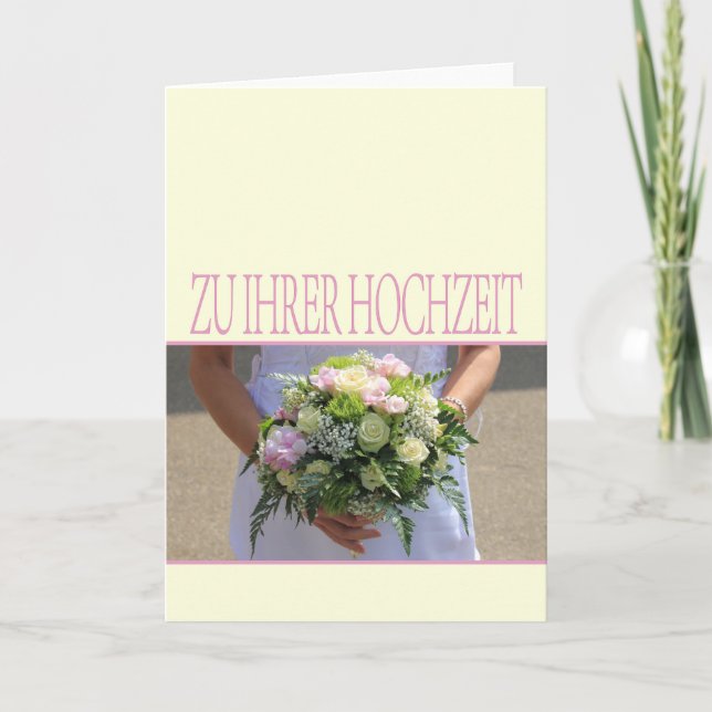 German wedding congratulations card (Front)