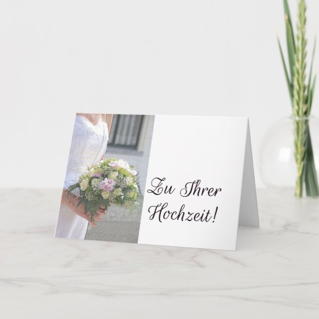 German wedding congratulations card (Front)