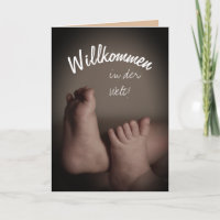 German Welcome to the World Greeting Card
