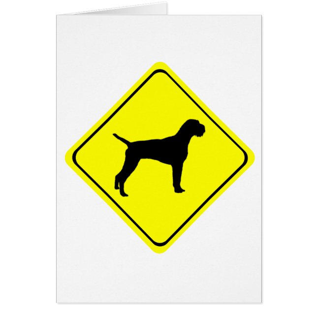 German Wired-Haired Pointer Dog Crossing Sign (Front)