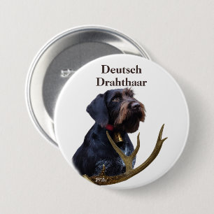 German Wirehaired Pointer 7.5 Cm Round Badge
