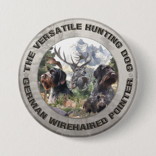 German Wirehaired Pointer   7.5 Cm Round Badge