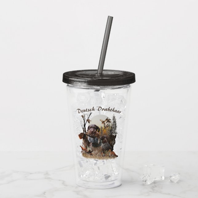  German Wirehaired Pointer Acrylic Tumbler (Back Ice)