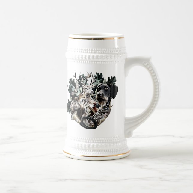 German Wirehaired Pointer  Beer Stein (Right)