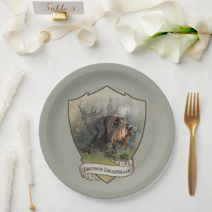 German Wirehaired Pointer, Boar Hunting  Paper Plate
