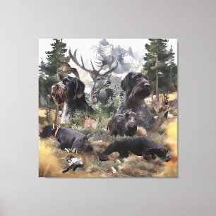 German Wirehaired Pointer Canvas Print