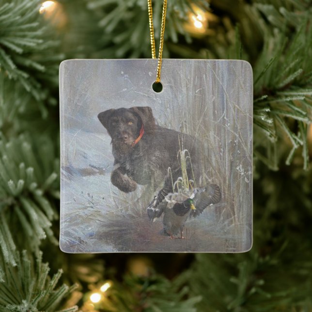  German Wirehaired Pointer Ceramic Ornament (Tree)