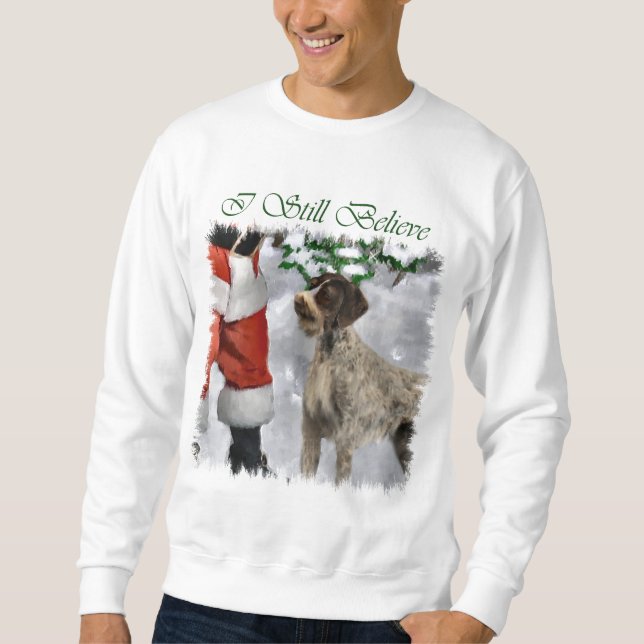 German Wirehaired Pointer Christmas Gifts Sweatshirt (Front)