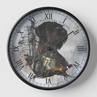 German Wirehaired Pointer Clock