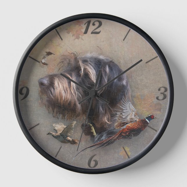 German Wirehaired Pointer   Clock (Front)