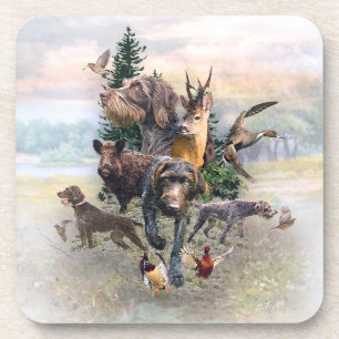 German Wirehaired Pointer Coaster