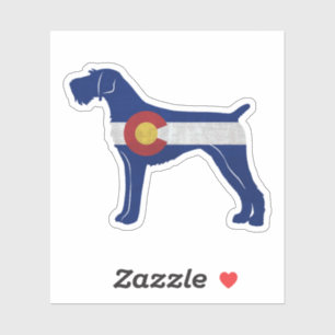 German Wirehaired Pointer Colorado Flag
