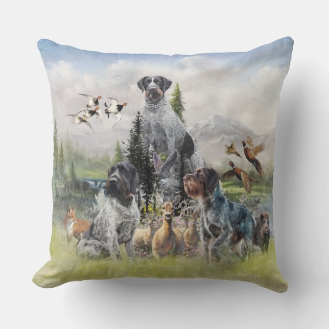 German Wirehaired Pointer   Cushion (Front)