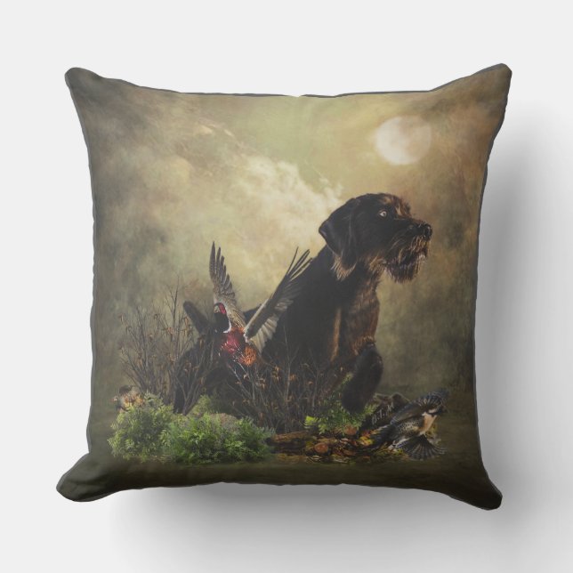 German Wirehaired Pointer  Cushion (Front)