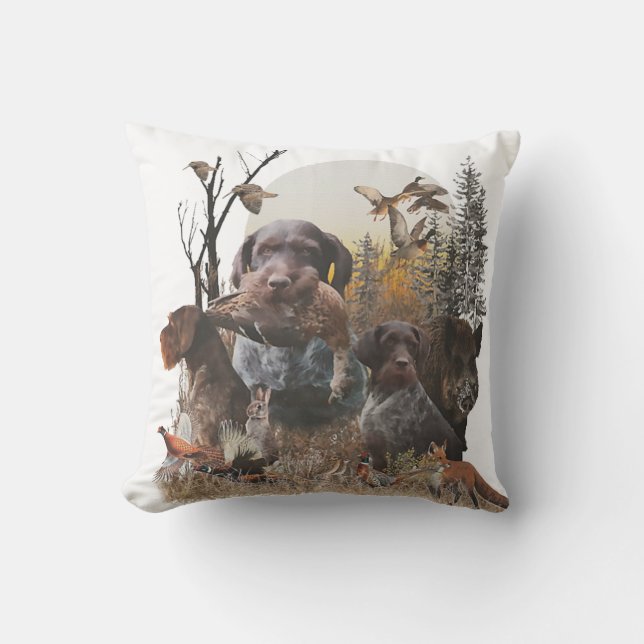 German Wirehaired Pointer    Cushion (Front)