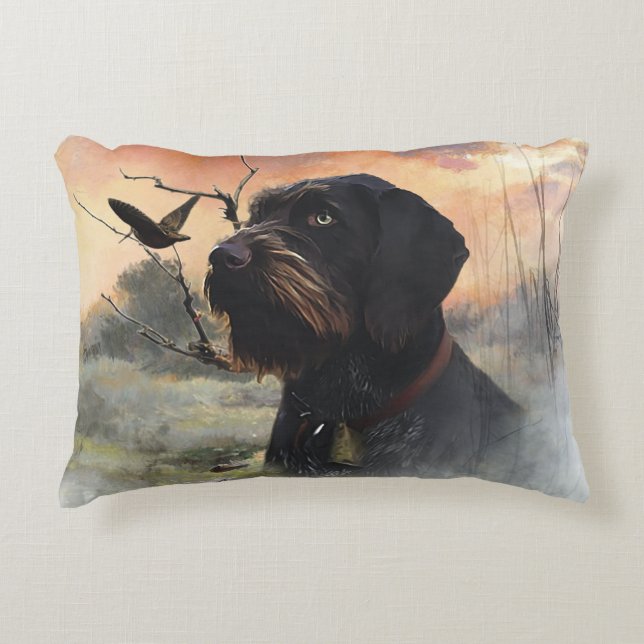 German Wirehaired Pointer Decorative Cushion (Front)