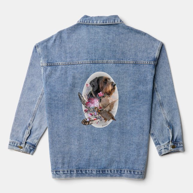 German Wirehaired Pointer Denim Jacket (Back)