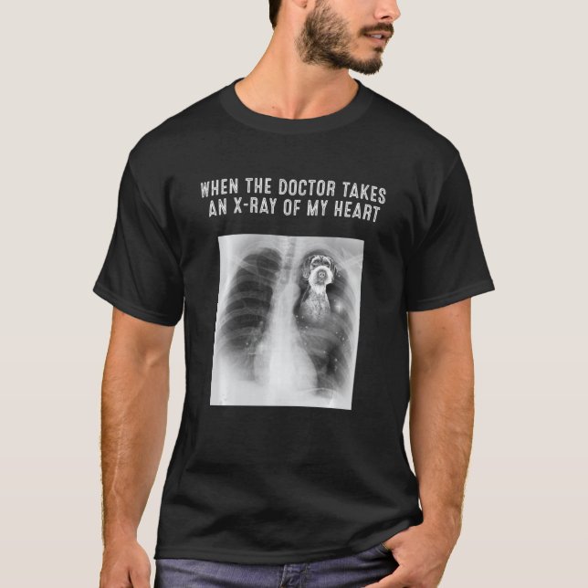 German Wirehaired Pointer Dog Doctor Takes An X Ra T-Shirt (Front)