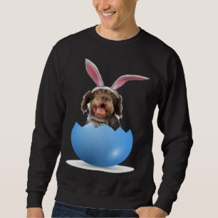 German Wirehaired Pointer Dog Easter Bunny Egg Hun Sweatshirt
