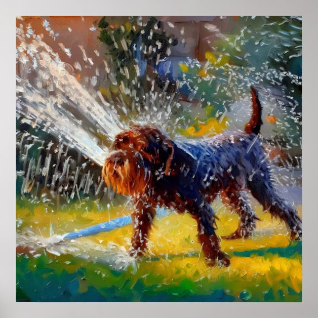 German Wirehaired Pointer Dog Poster (Front)