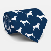 German Wirehaired Pointer Dog Silhouettes Pattern