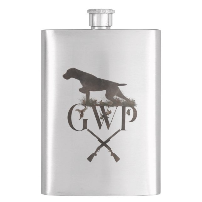 German Wirehaired Pointer    Flask (Front)