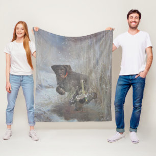German Wirehaired Pointer Fleece Blanket
