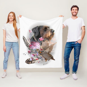 German Wirehaired Pointer Fleece Blanket