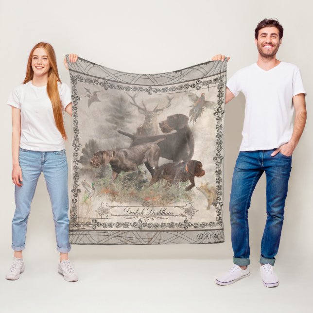 German Wirehaired Pointer   Fleece Blanket (In Situ)