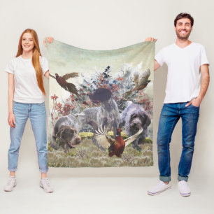 German Wirehaired Pointer Fleece Blanket