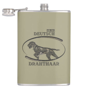 German Wirehaired Pointer Hip Flask
