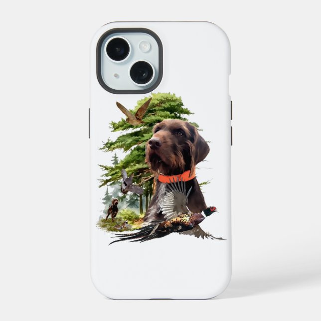 German Wirehaired Pointer   iPhone 15 Case (Back)
