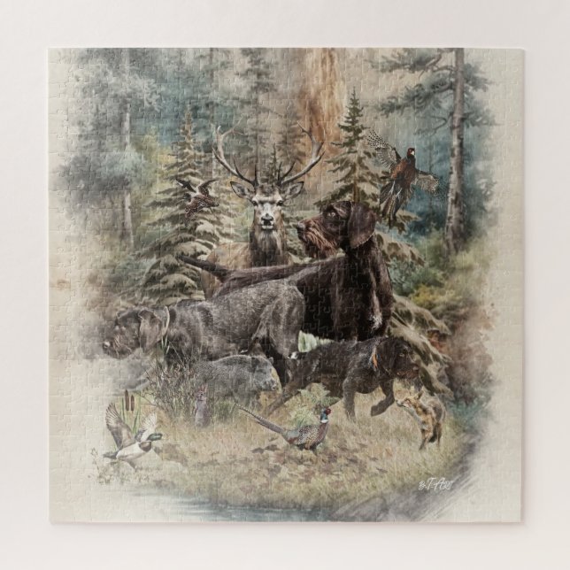 German Wirehaired Pointer Jigsaw Puzzle (Vertical)