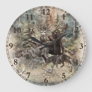 German Wirehaired Pointer Large Clock