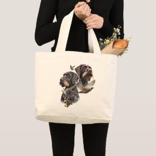 German Wirehaired Pointer Large Tote Bag
