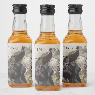 German Wirehaired Pointer Liquor Bottle Label