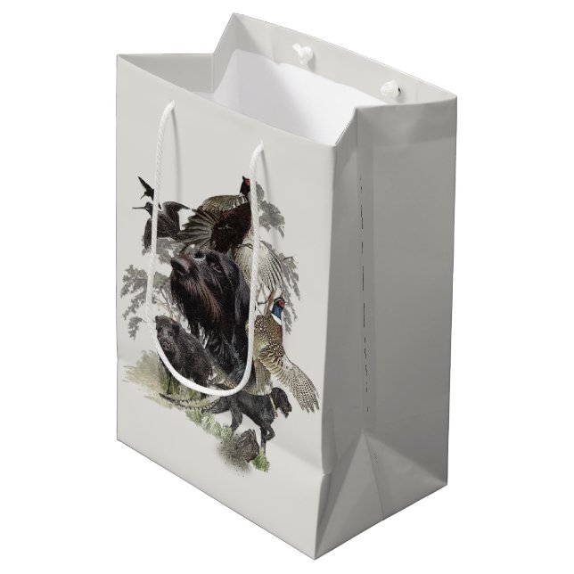 German Wirehaired Pointer    Medium Gift Bag (Front Angled)