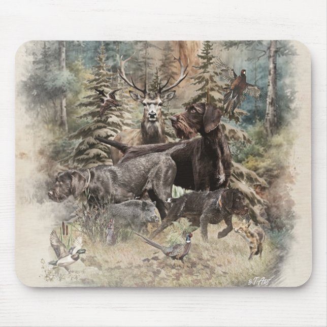 German Wirehaired Pointer Mouse Pad (Front)
