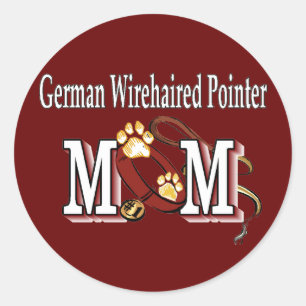 German Wirehaired Pointer Mum Gifts Classic Round Sticker