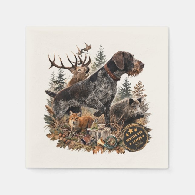 German Wirehaired Pointer Napkin (Front)