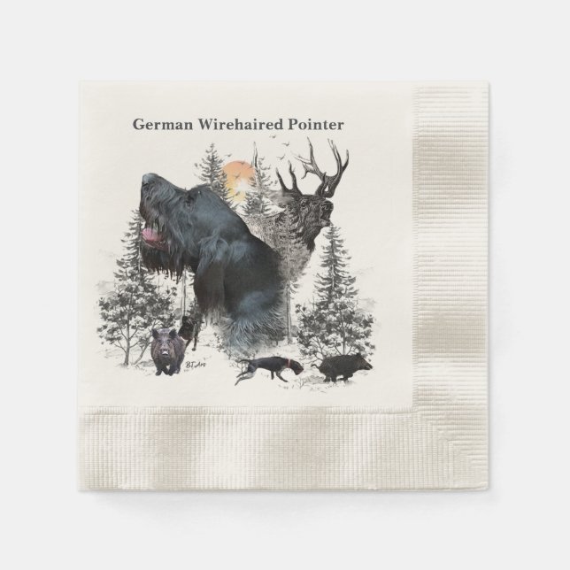 German Wirehaired Pointer Napkin (Front)