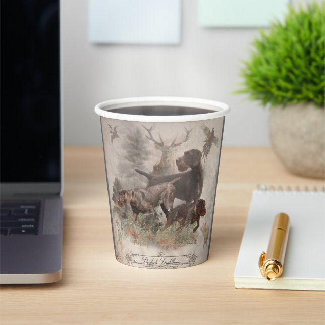  German Wirehaired Pointer     Paper Cups (Insitu)