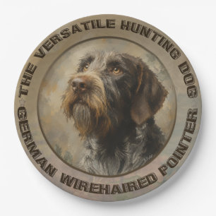 German Wirehaired Pointer Paper Plate