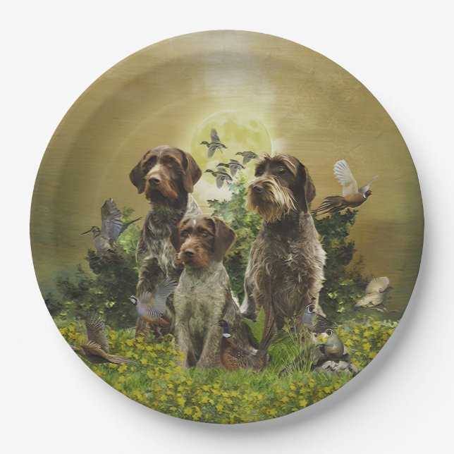  German Wirehaired Pointer   Paper Plate (Front)